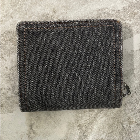 Coach Charcoal Gray denim Wallet NWT - Picture 3 of 5